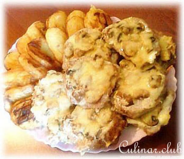 Нежная свинина под сыром (дуэль)