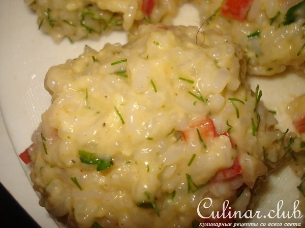 Рисовые котлетки с сыром и зеленью