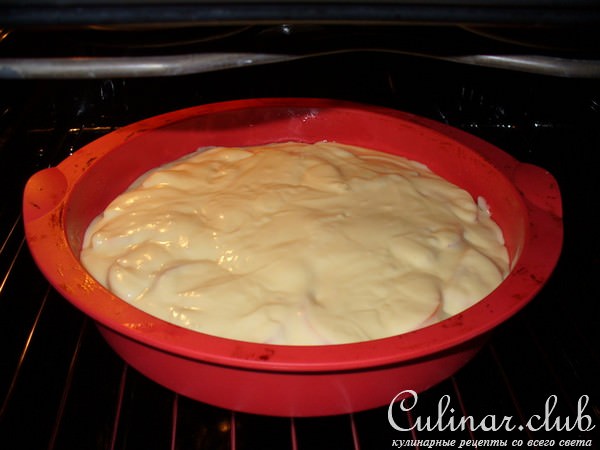 Пирог с персиками и сливами (мой вариант)